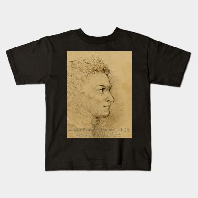 William Blake at 28 Kids T-Shirt by mindprintz